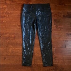 INC International Concepts Black Faux Leather Pants